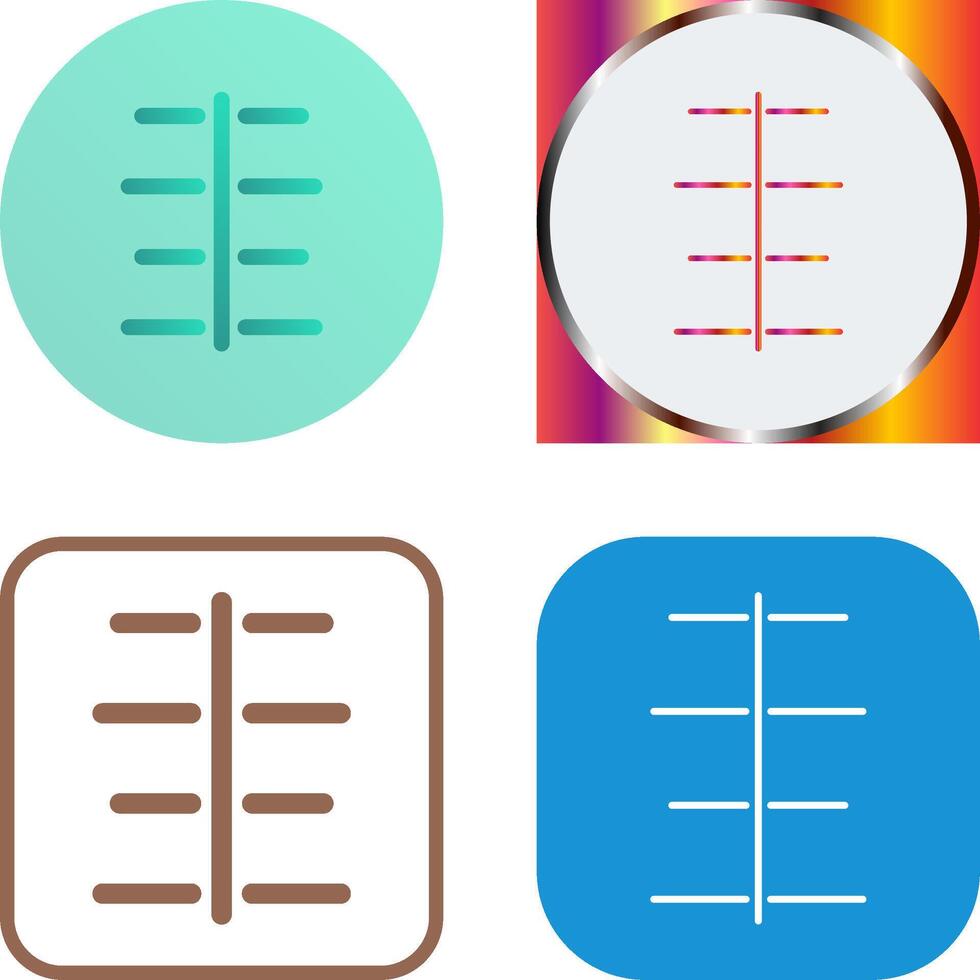Unique Center Align Icon Design vector