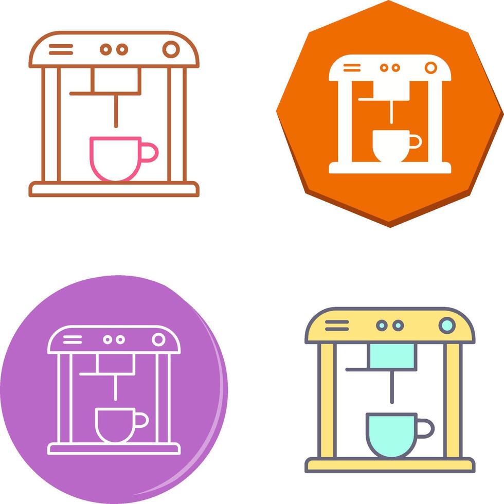 Unique Coffee Machine Icon Design vector