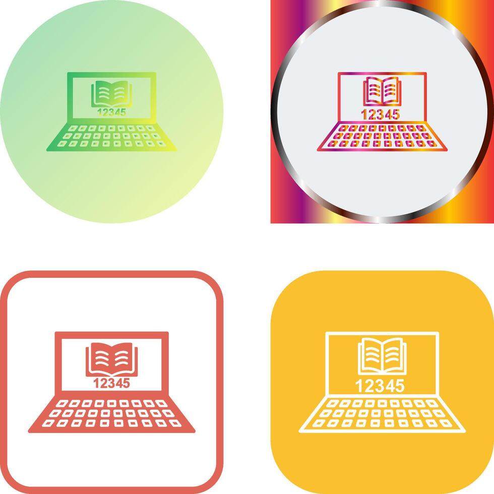Unique Online Study Icon Design vector