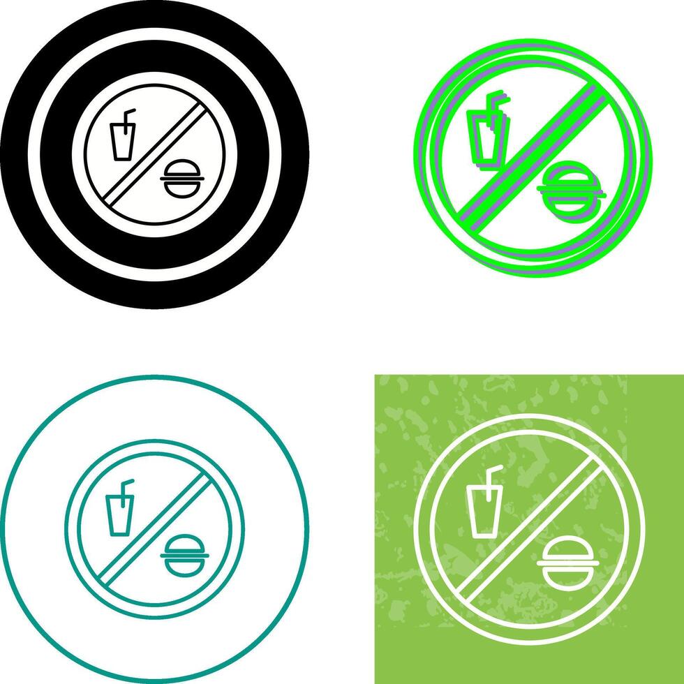 No comida o bebidas icono diseño vector