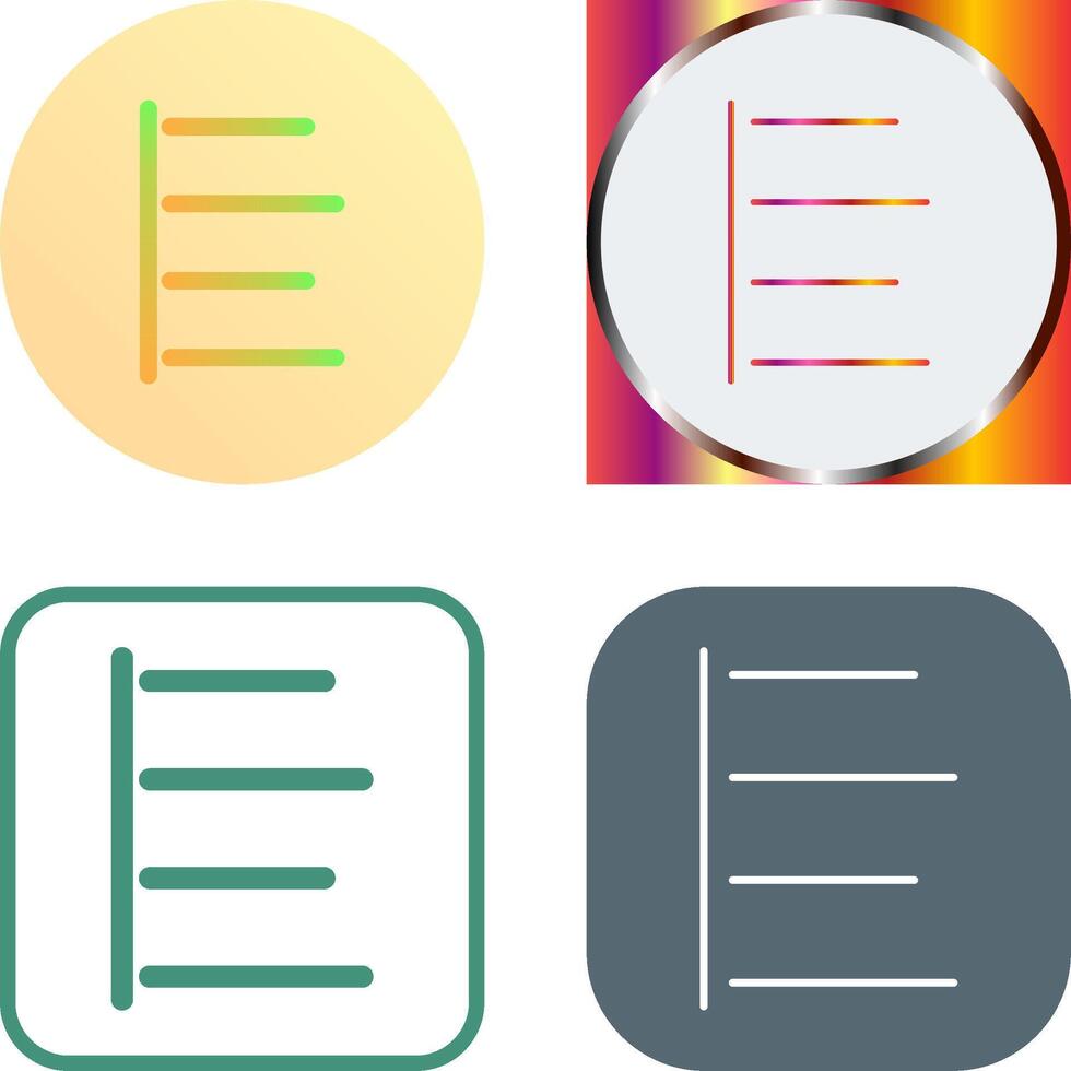 Unique Left Align Icon Design vector