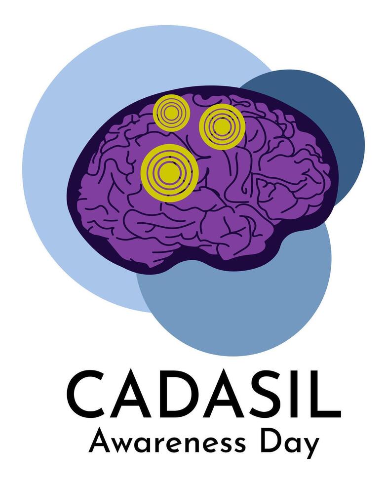 CADASIL Awareness Day, vertical poster for medical event, important date vector
