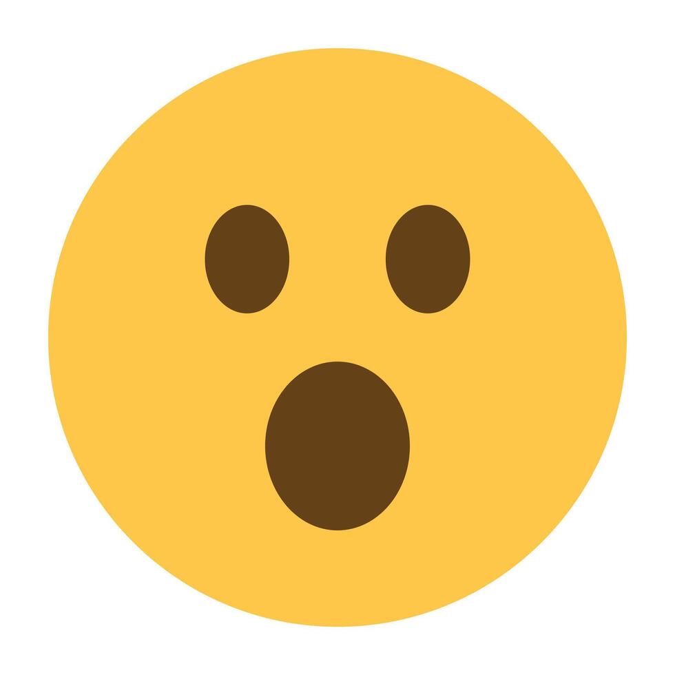 Face With an Open Mouth Emoji Icon vector