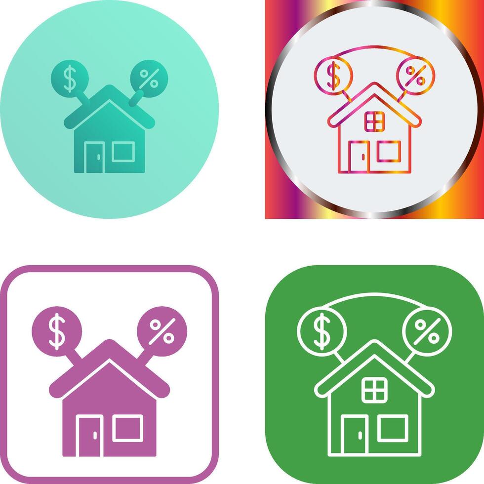 Mortgage Icon Design vector