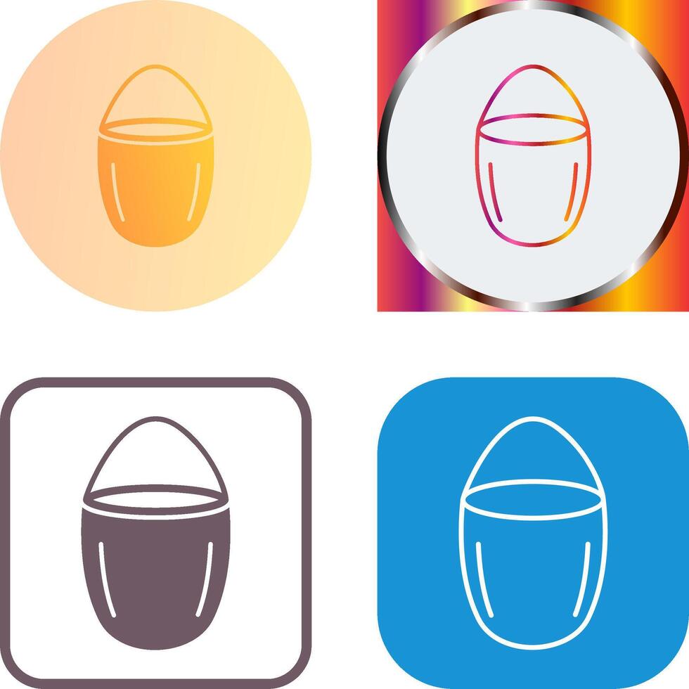 Unique Water Bucket Icon Design vector