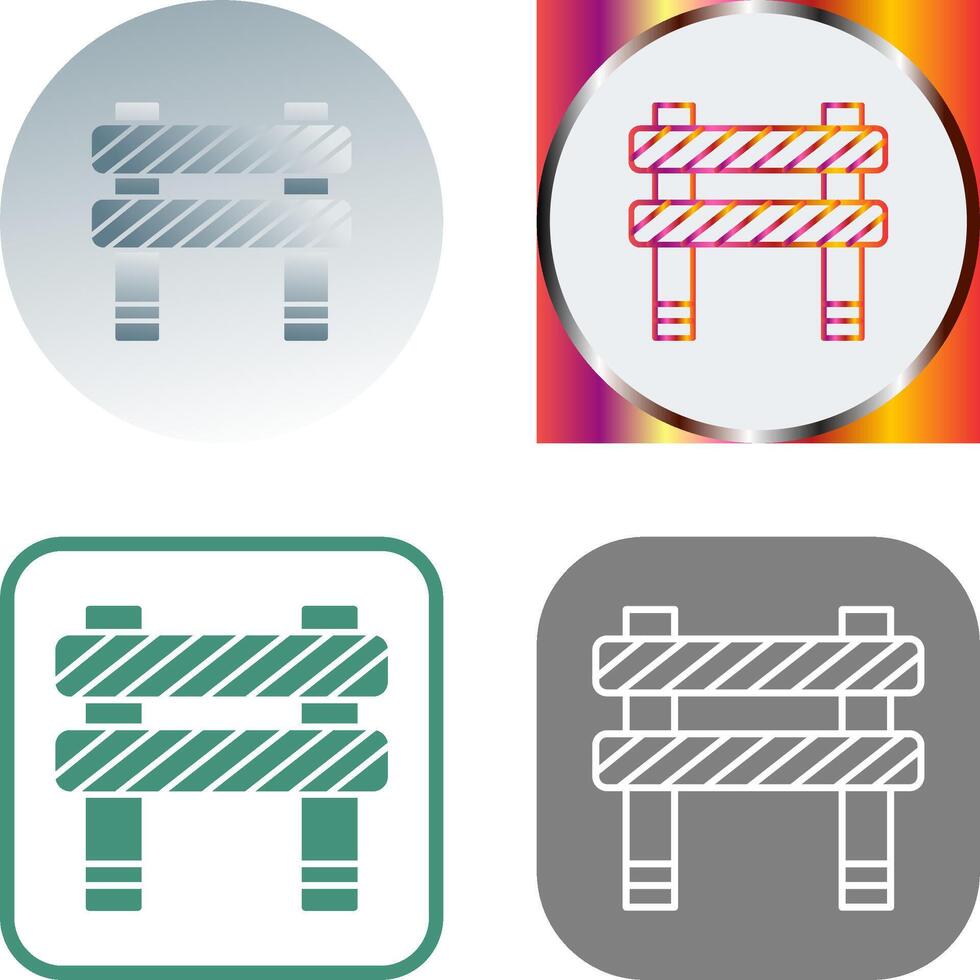 Unique Barrier Icon Design vector