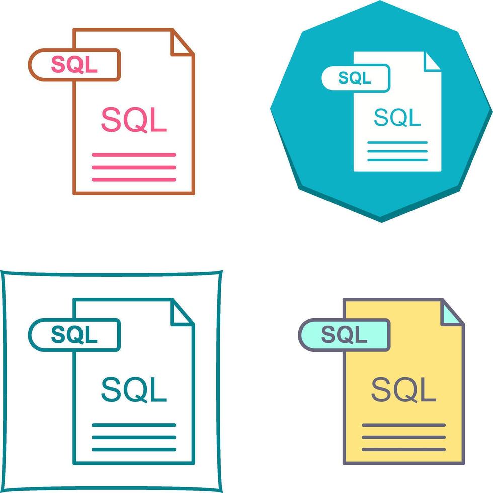 SQL Icon Design vector