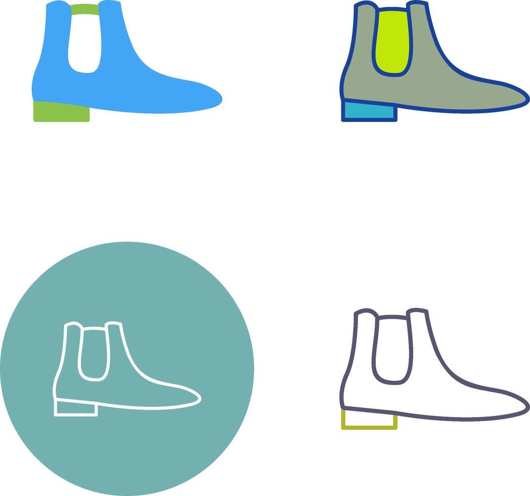 Men's Boots Icon Design vector