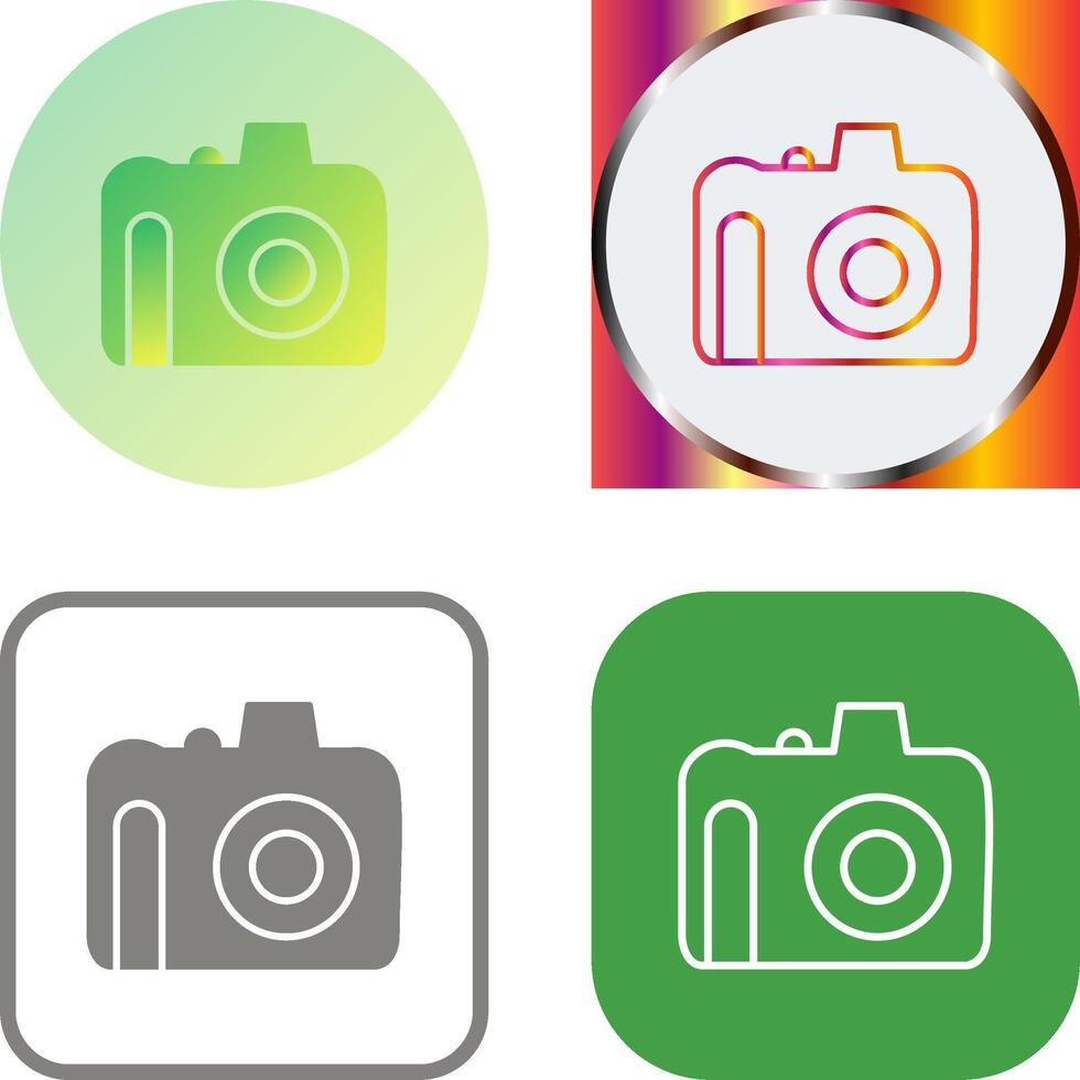 Unique DSLR Camera Icon Design vector