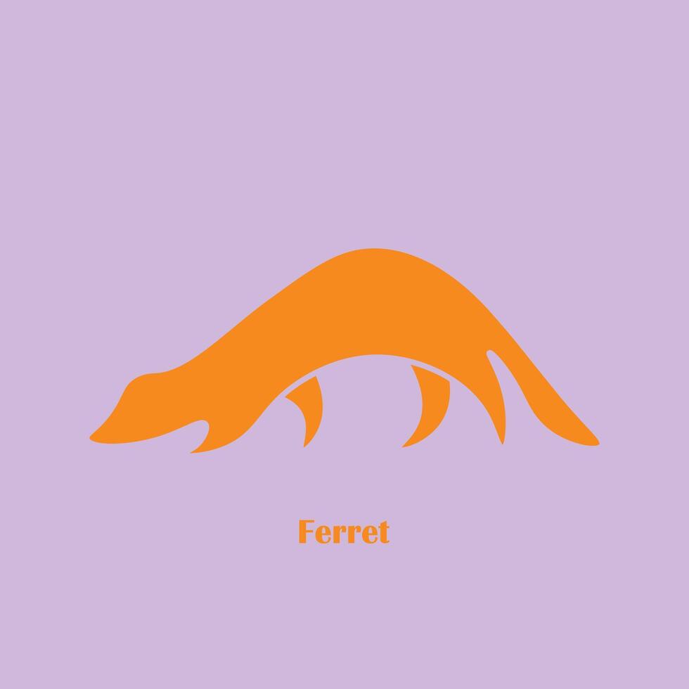 ferret logo with minimalist design vector