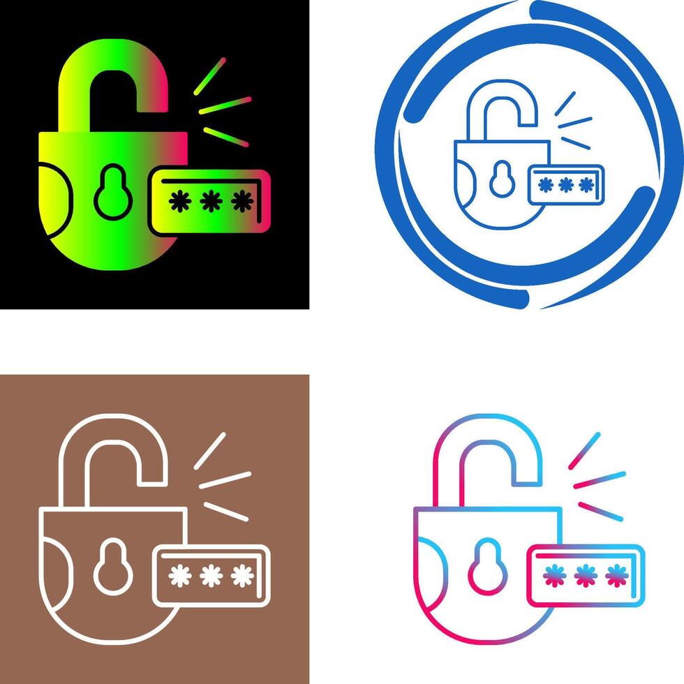 Unlock Icon Design vector