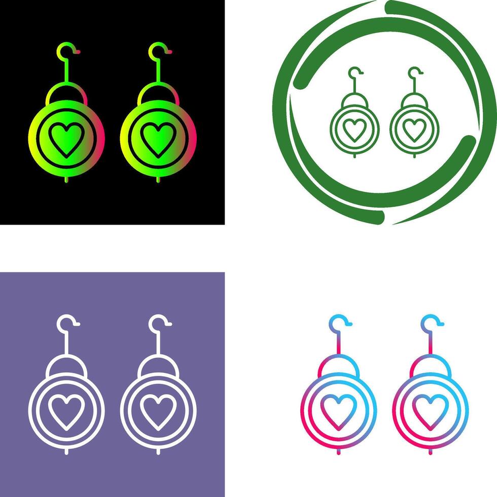 Earrings Icon Design vector