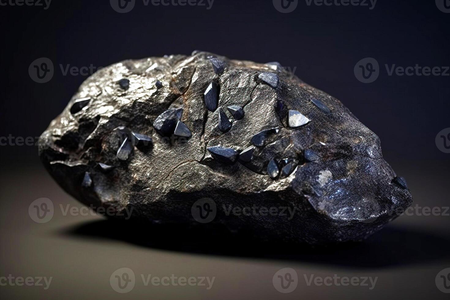 Freieslebenit is rare precious natural stone on black background. . Header banner mockup with space. photo