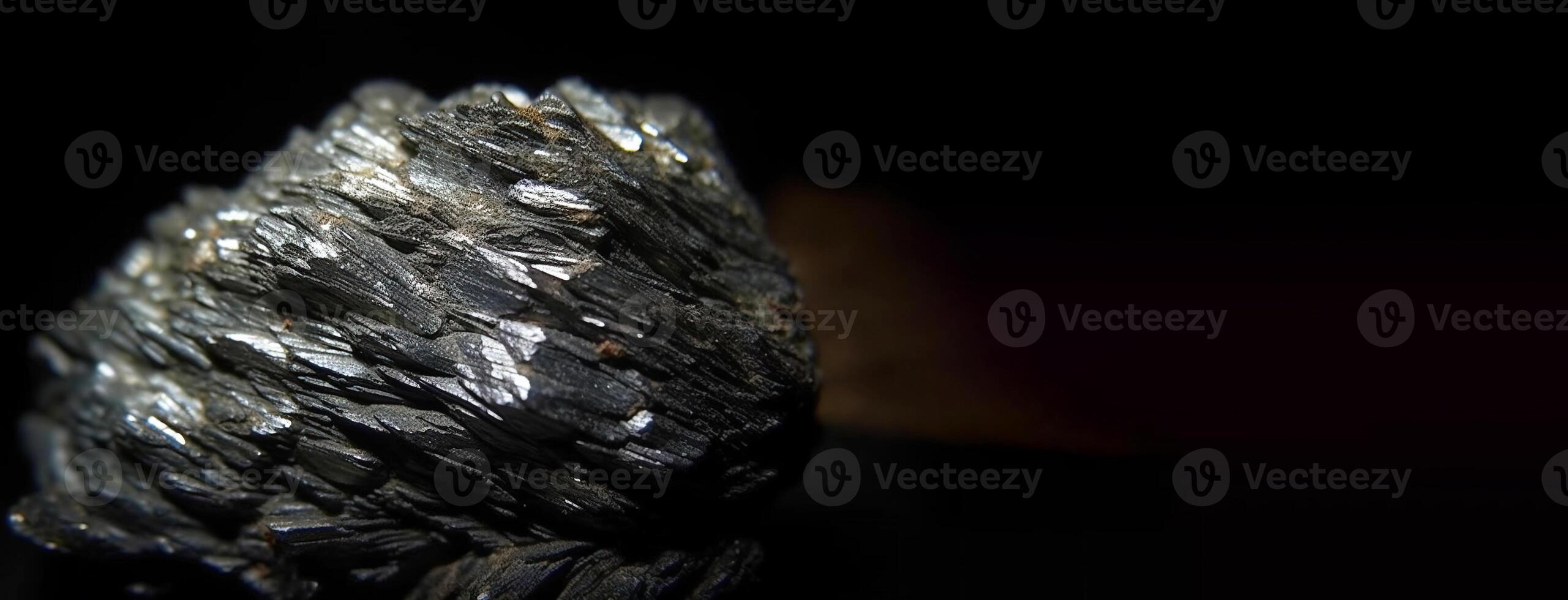 Paakkonenite is a rare precious natural stone on a black background. . Header banner mockup with space. photo