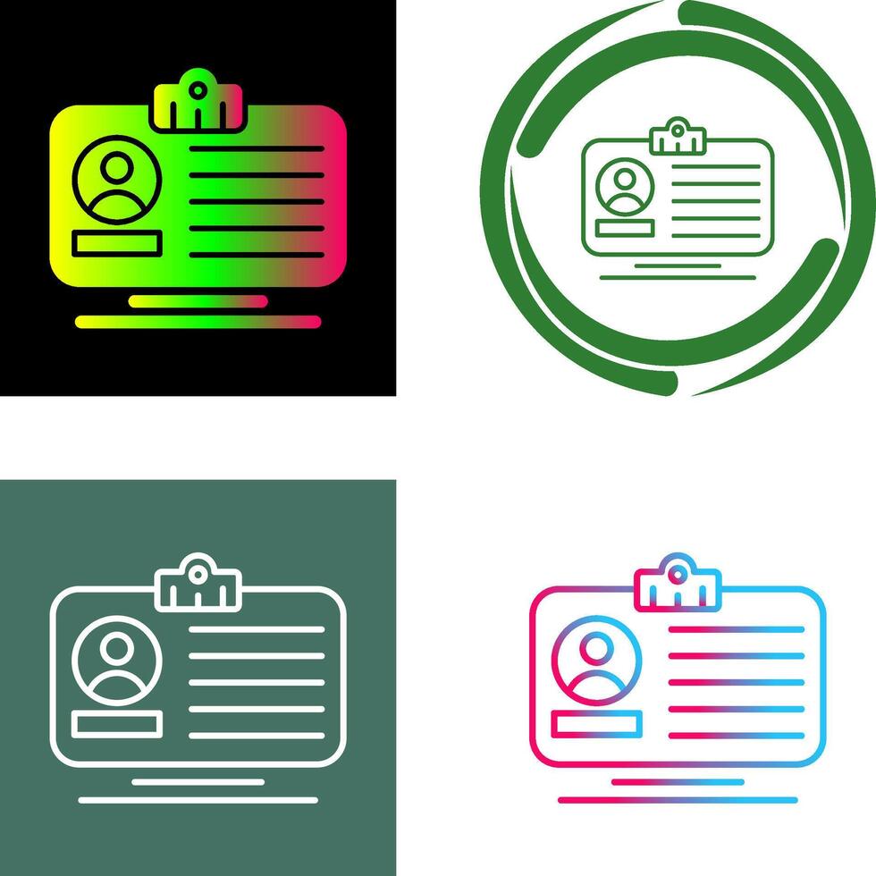 Id Card Icon Design vector