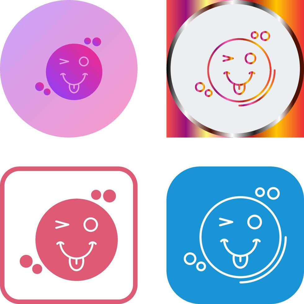 Tongue Out Icon Design vector