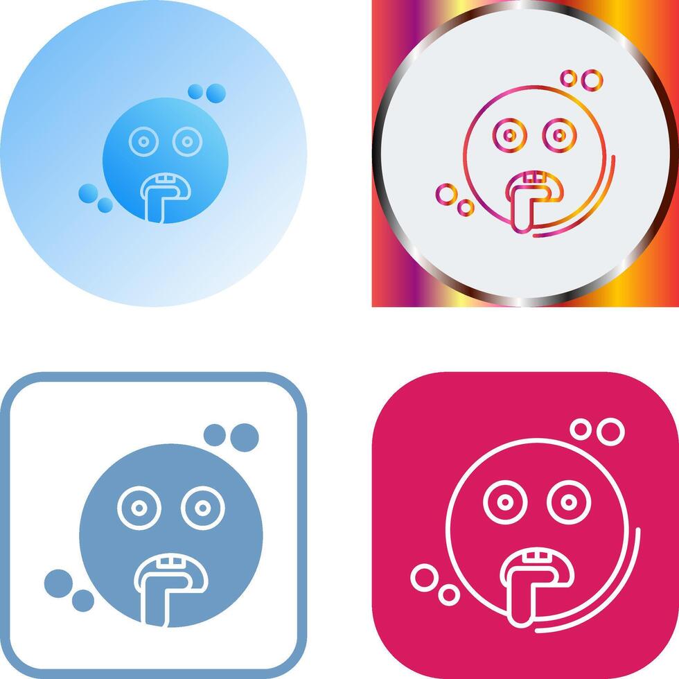 Drooling Icon Design vector