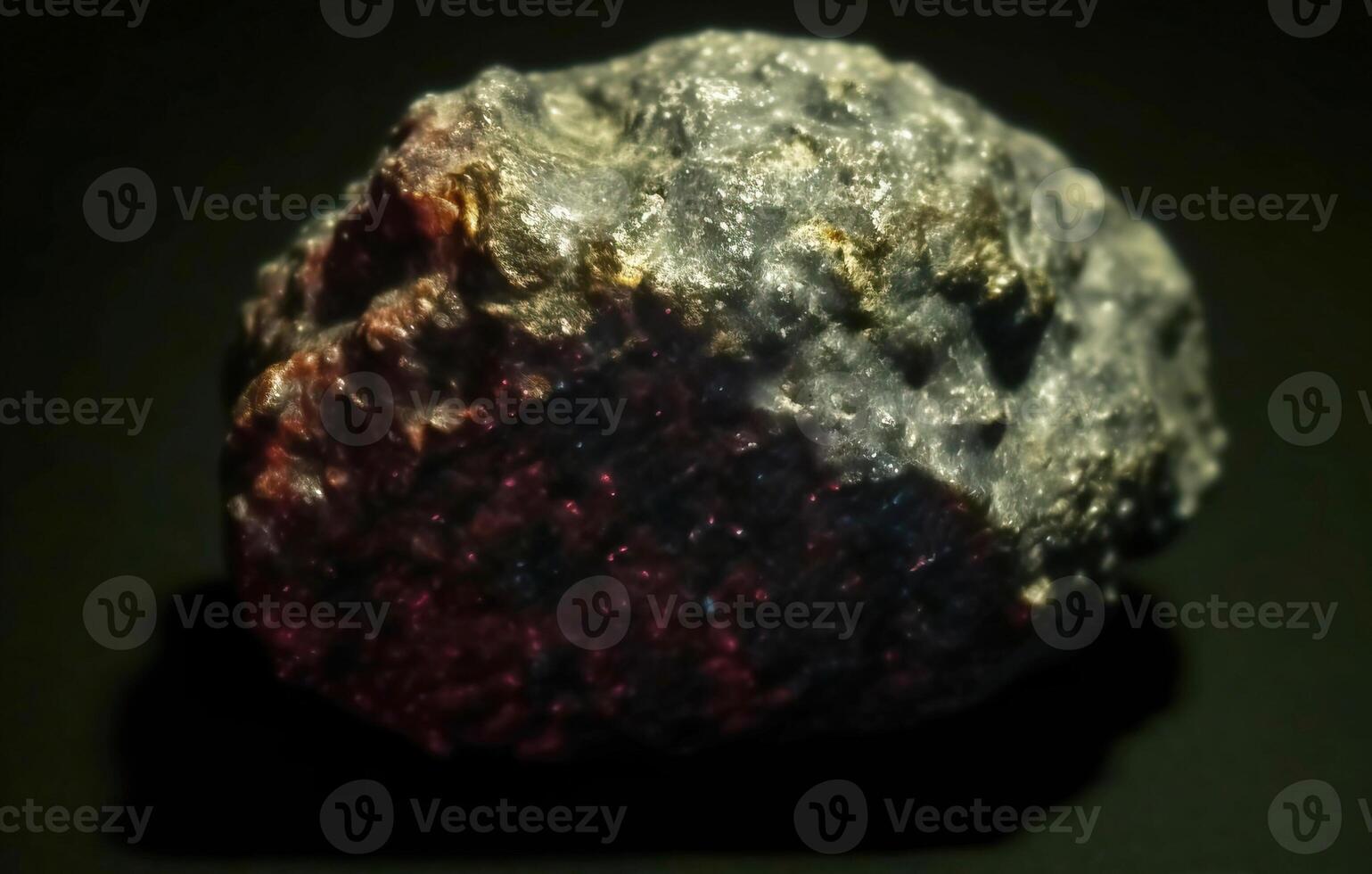 Leucophoenicite is a rare precious natural stone on a black background. . Header banner mockup with space. photo