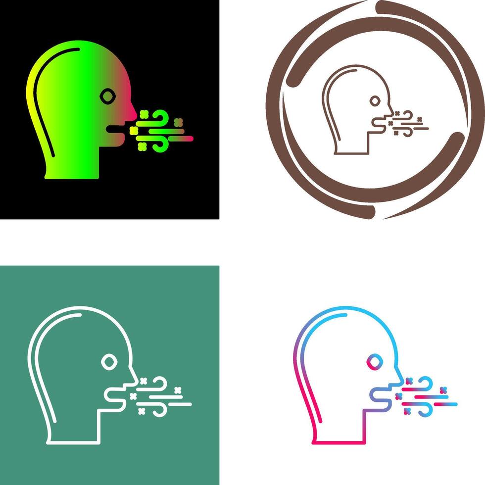Bad Breath Icon Design vector