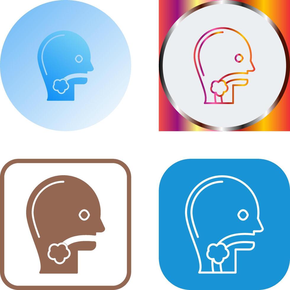 garganta cáncer icono diseño vector