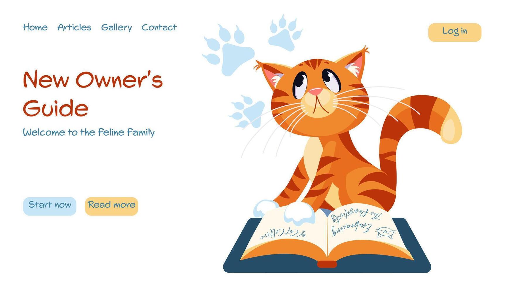 New Owners Guide Webpage vector