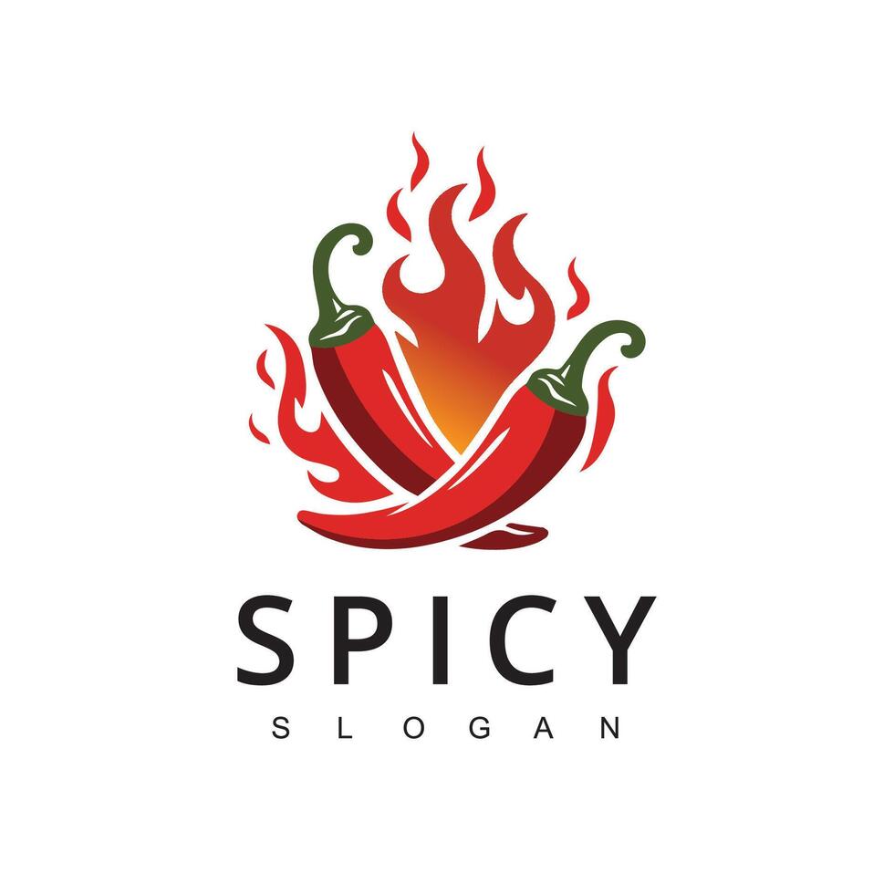 Hot Chili logo, Spicy Pepper logo designs template vector