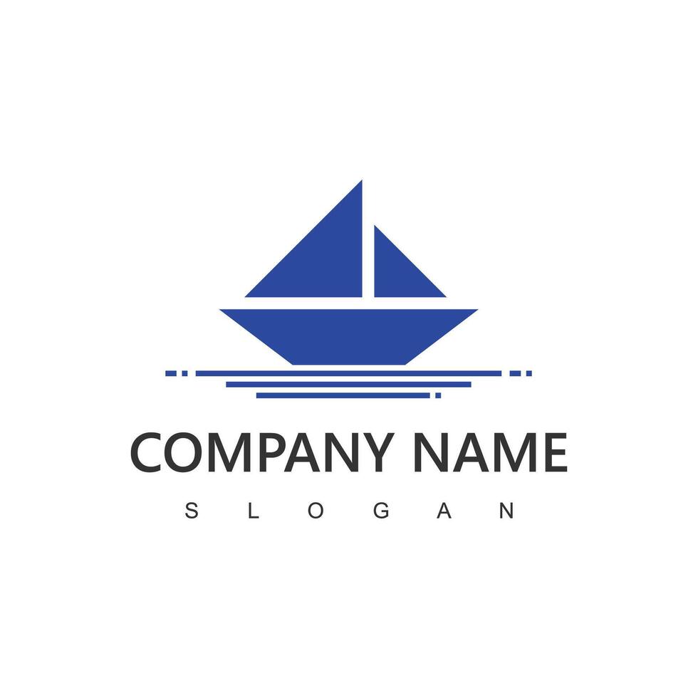 Ship logo illustration, Shipping, travel and delivery services company symbol vector