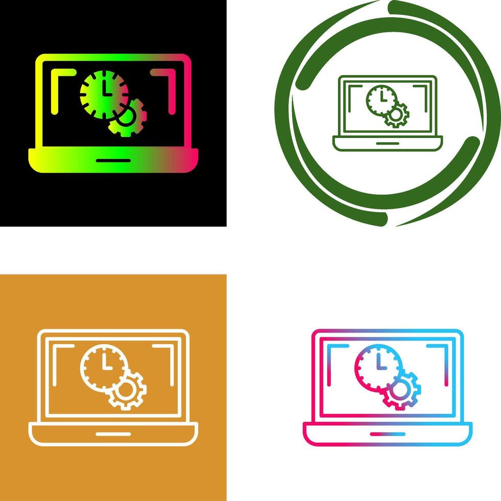Flex Time Icon Design vector