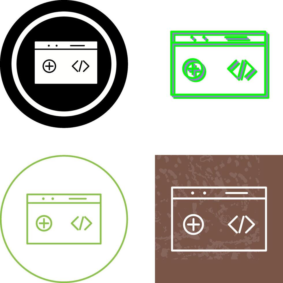 Unique Clean Code Icon Design vector