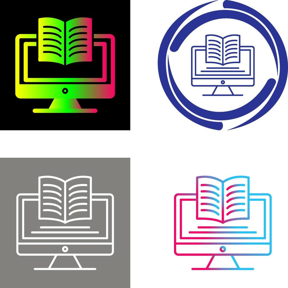 Digital Learning Icon Design vector