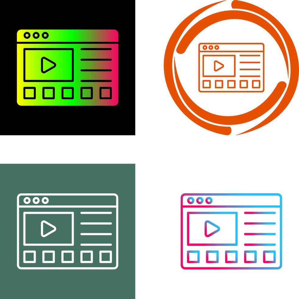 Online Tutorials Icon Design vector