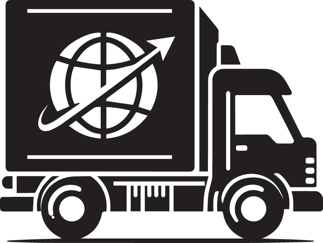 Silhouette of a Carry Van illustration with black Carry Van on white background, Carry Van isolated on white background vector