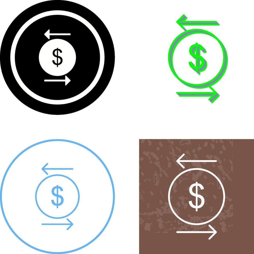 Unique Transcation Icon Design vector