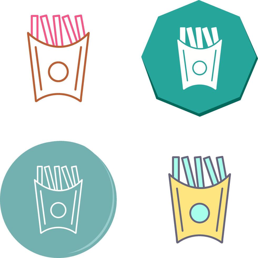 Unique French Fries Icon Design vector