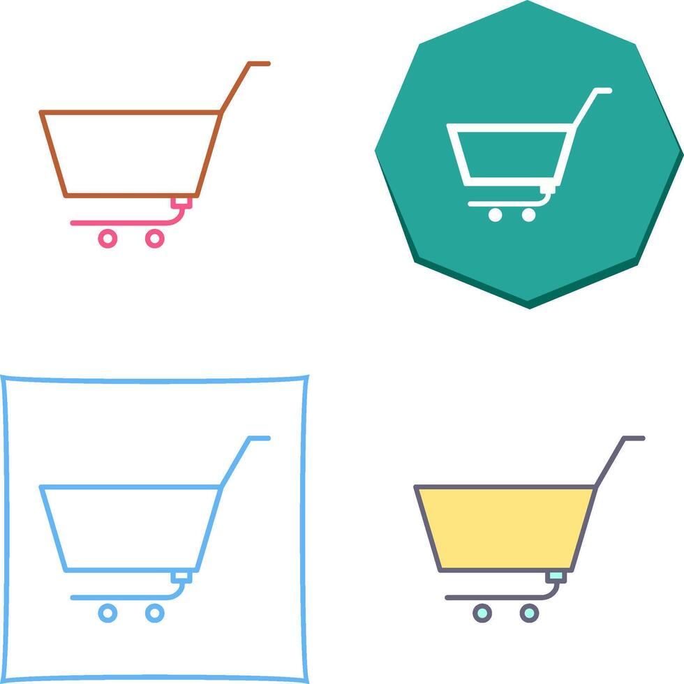 Unique Empty Cart Icon Design vector