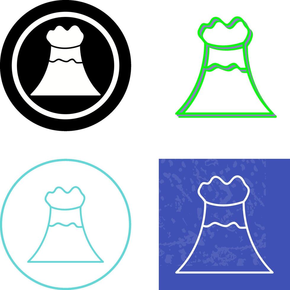 Volcano Icon Design vector
