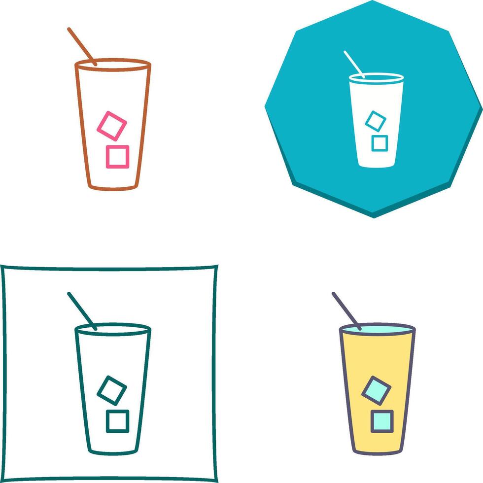Iced Coffee Icon Design vector