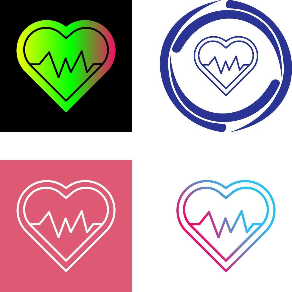 Heart Beat Icon Design vector