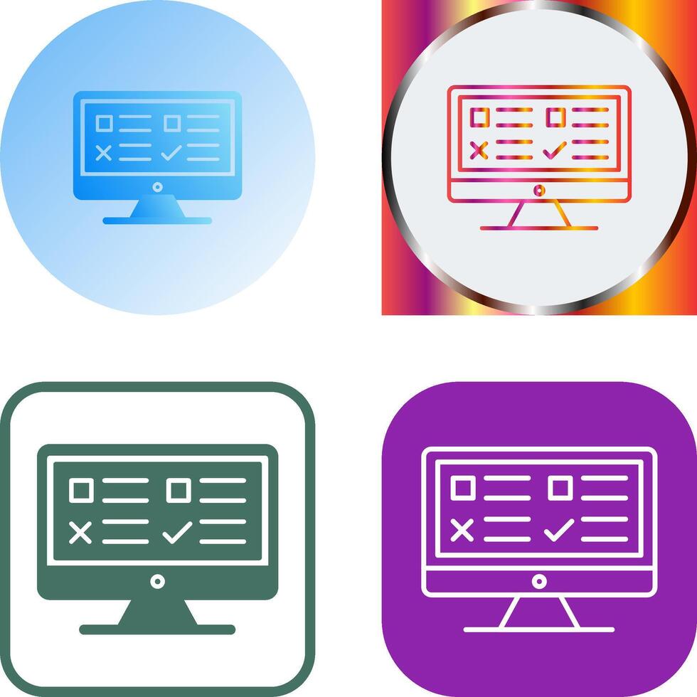 examen icono diseño vector