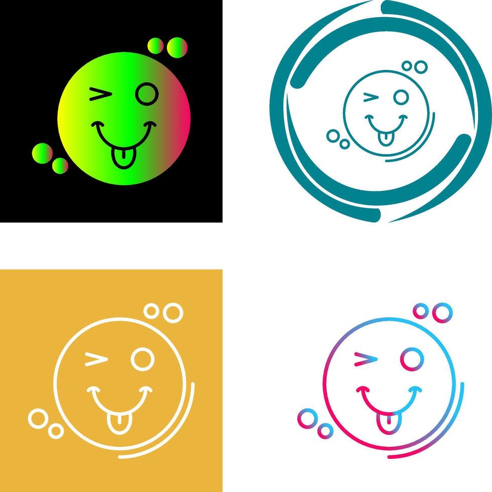 Tongue Out Icon Design vector