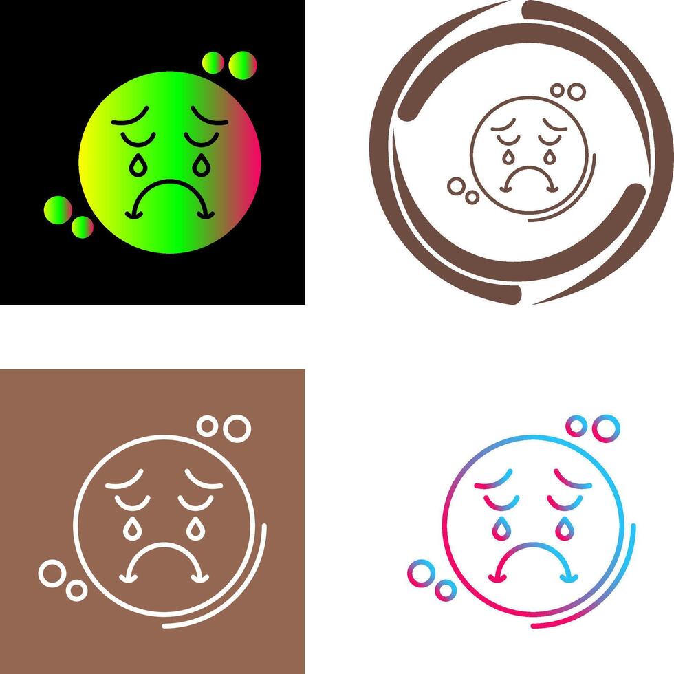 Unhappy Icon Design vector