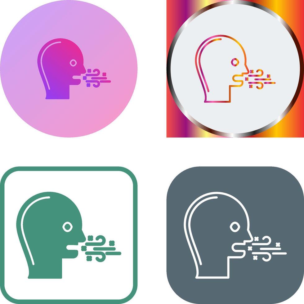 Bad Breath Icon Design vector
