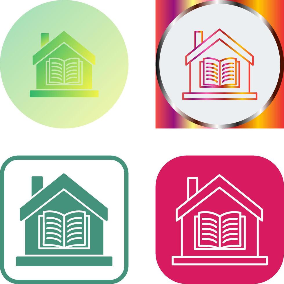 Homeschooling Icon Design vector