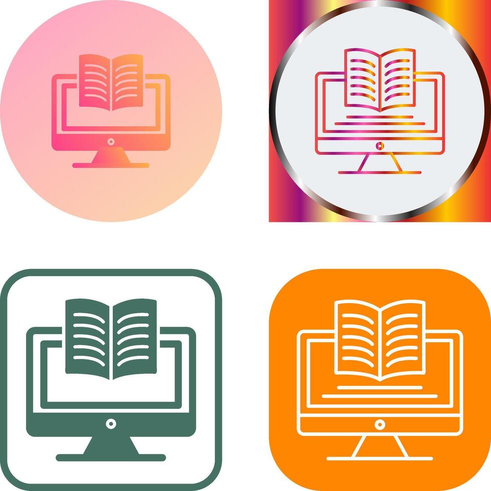 Digital Learning Icon Design vector