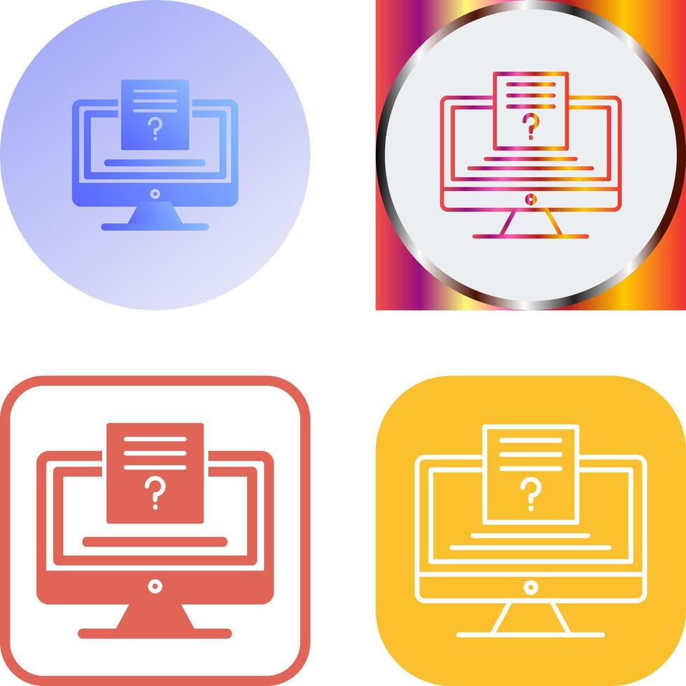 Quiz Icon Design vector