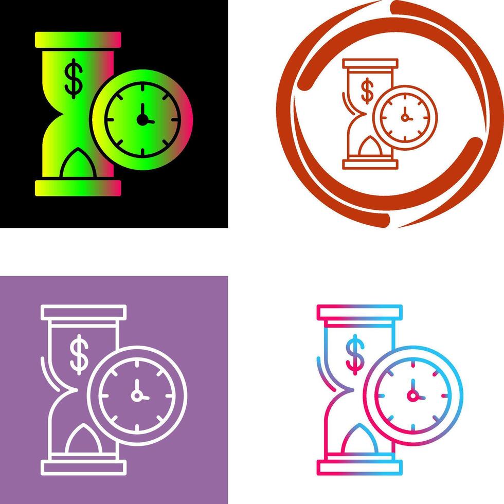 Time is Money Icon Design vector
