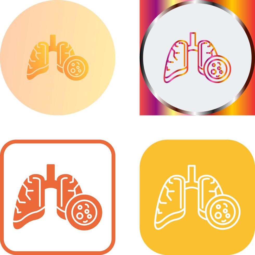 Lung Cancer Icon Design vector