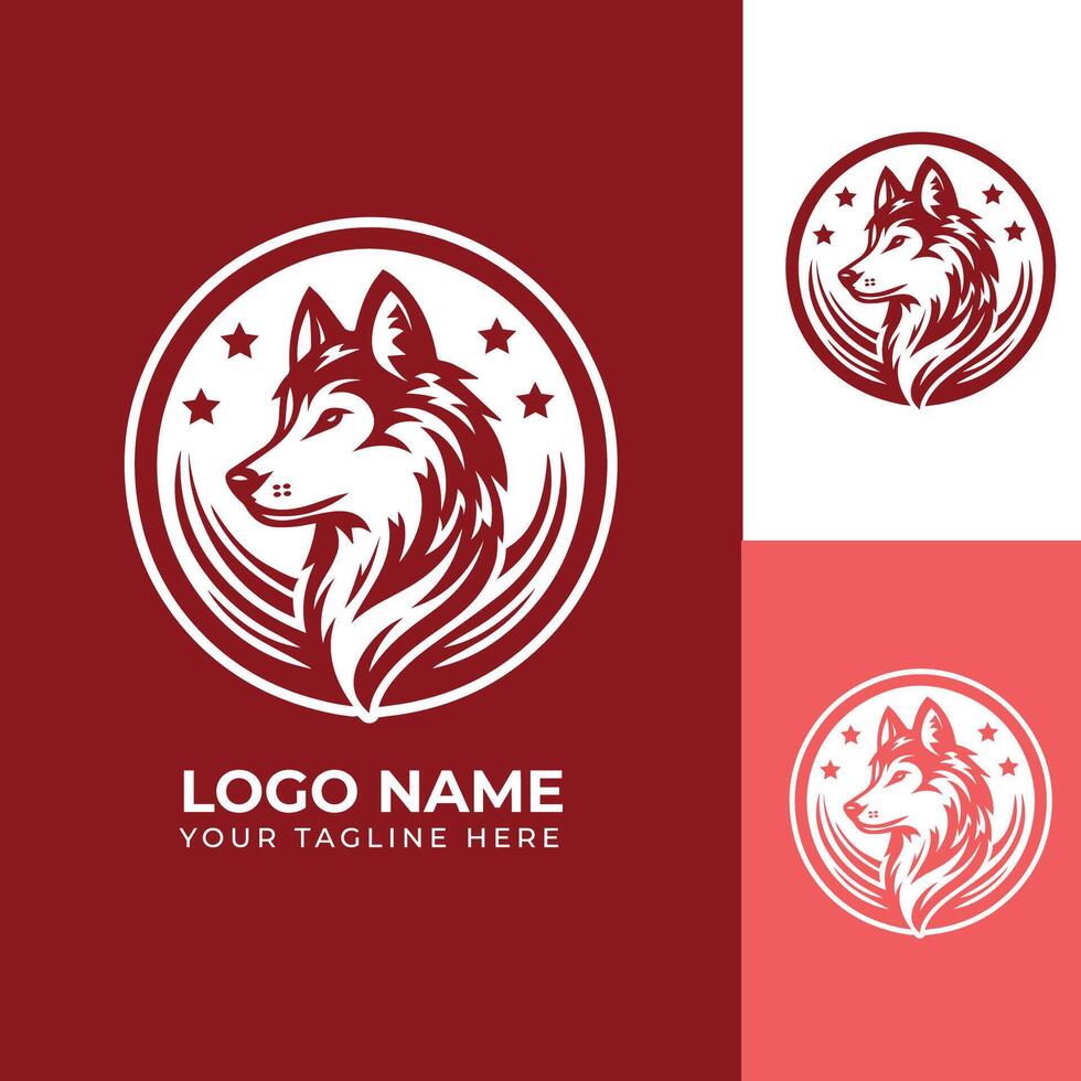 Awesome Modern Wolf Logo Design vector