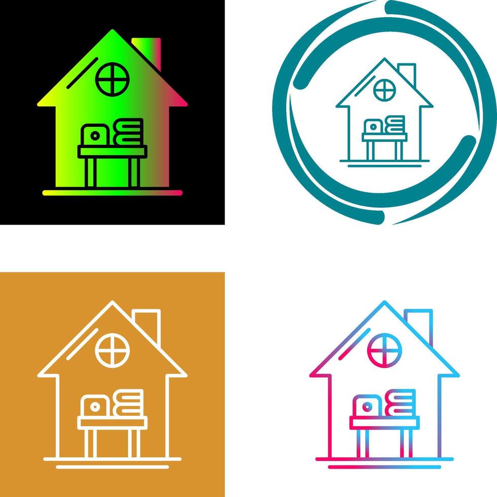 Home Work Place Icon Design vector