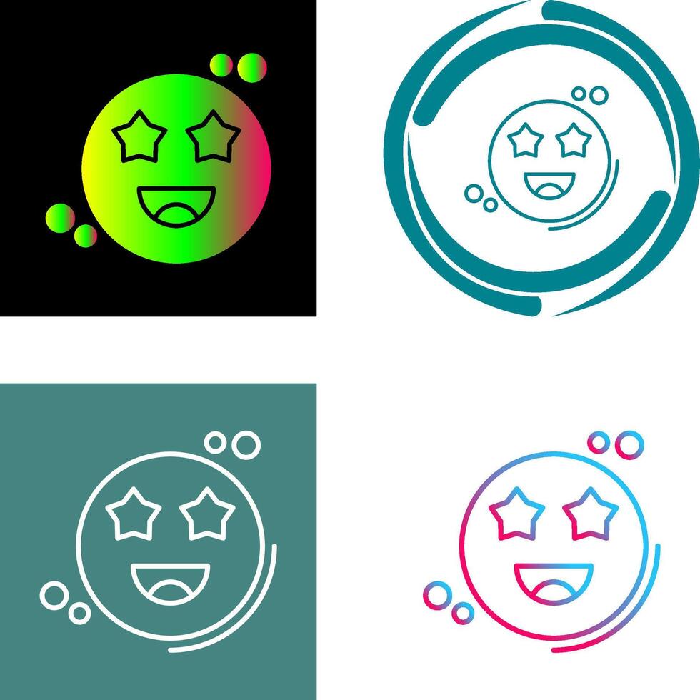 Starstruck Icon Design vector